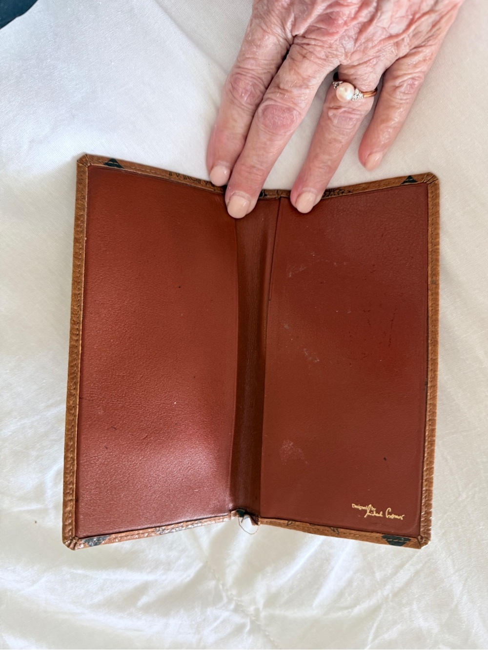MCM Brown and Black Monogram Checkbook Cover. Very old school. - Picture 2 of 3